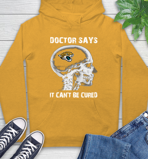 NFL Jacksonville Jaguars Football Skull It Can't Be Cured Shirt Hoodie 2