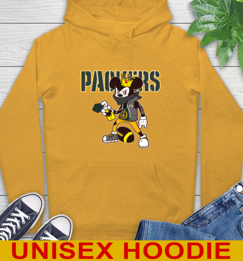 Green Bay Packers NFL Football Mickey Peace Sign Sports Hoodie 3
