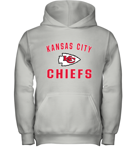 Kansas City Chiefs NFL Pro Line Gray Victory Arch Youth Hoodie