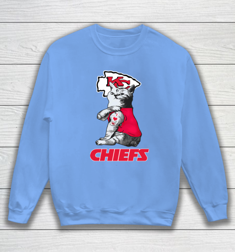 NFL Football My Cat Loves Kansas City Chiefs Sweatshirt 8