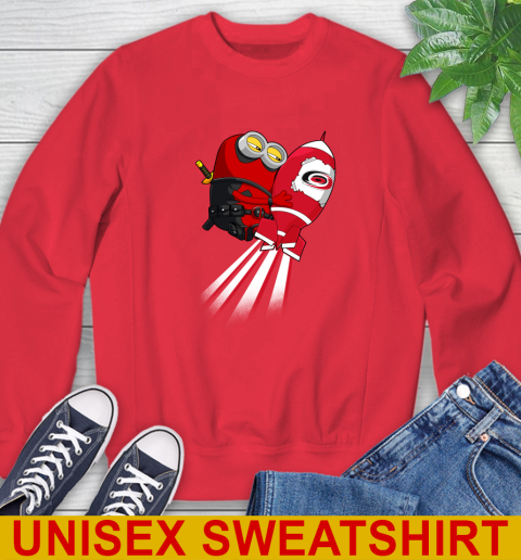NHL Hockey Carolina Hurricanes Deadpool Minion Marvel Shirt Sweatshirt 12