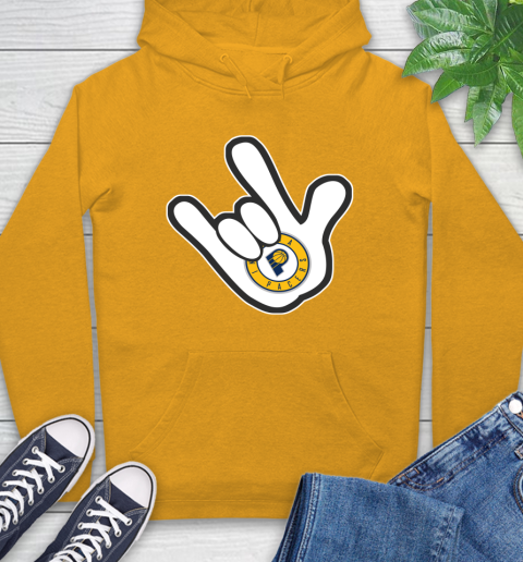 Indiana Pacers NBA Basketball Mickey Rock Hand Disney Hoodie 3