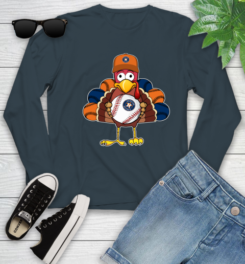 Houston Astros Turkey thanksgiving Youth Long Sleeve 8
