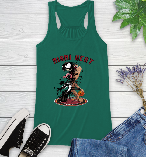 NBA Miami Heat Basketball Venom Groot Guardians Of The Galaxy Racerback Tank 7