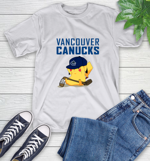 NHL Pikachu Hockey Sports Vancouver Canucks T-Shirt 12