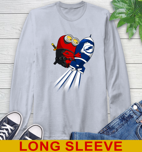 NHL Hockey Tampa Bay Lightning Deadpool Minion Marvel Shirt Long Sleeve T-Shirt 6