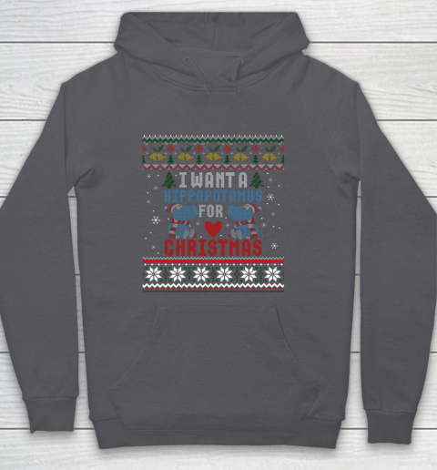 I Want A Hippopotamus For Christmas Ugly Xmas Hoodie 4