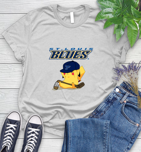 NHL Pikachu Hockey Sports St.Louis Blues Women's T-Shirt