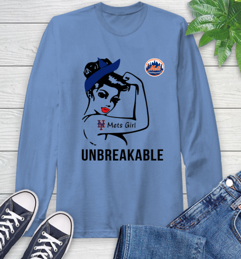 MLB New York Mets Girl Unbreakable Baseball Sports Long Sleeve T-Shirt 10
