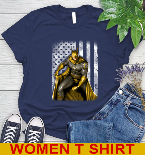 Indiana Pacers NBA Basketball Batman DC American Flag Shirt Women's T-Shirt 12