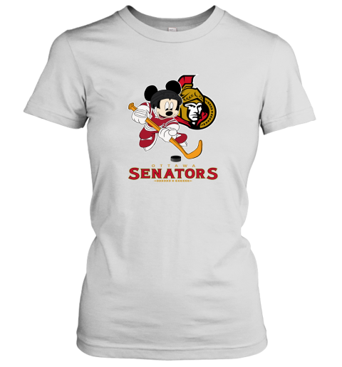 NHL Hockey Mickey Mouse Team Ottawa Senators Women's T-Shirt