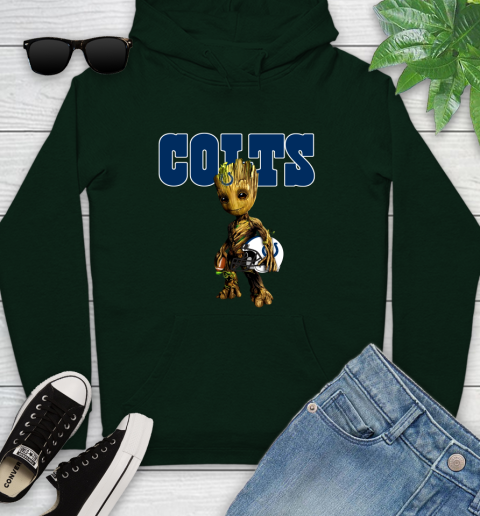 Indianapolis Colts NFL Football Groot Marvel Guardians Of The Galaxy Youth Hoodie 13