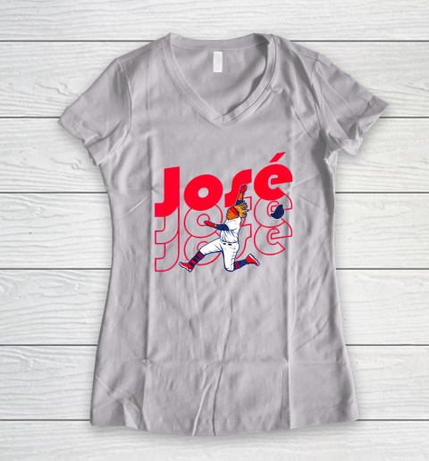 José Ramírez Cleveland Guardians Baseball Player Women's V-Neck T-Shirt