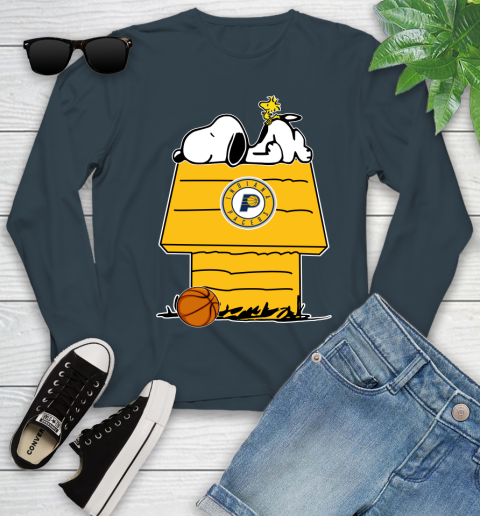 Indiana Pacers NBA Basketball Snoopy Woodstock The Peanuts Movie Youth Long Sleeve 8