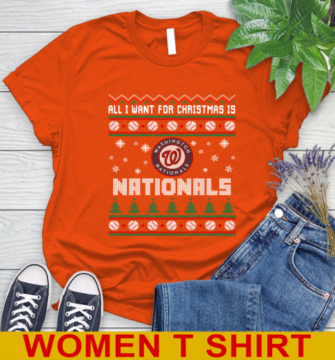 MLB All I Want For Christmas Is Washington Nationals Baseball Sports 87