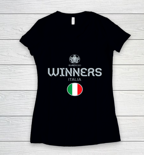 Italy Champions UEFA EURO 2020 Winners Women's V-Neck T-Shirt