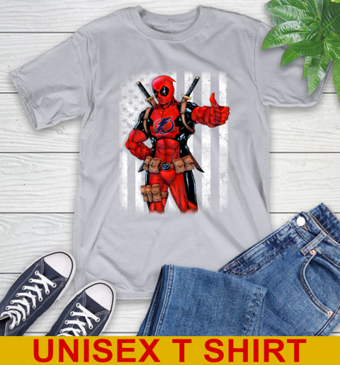 NHL Hockey Tampa Bay Lightning Deadpool American Flag Shirt T-Shirt 6 NHL Hockey Tampa Bay Lightning Deadpool American Flag Shirt T-Shirt - Image 6