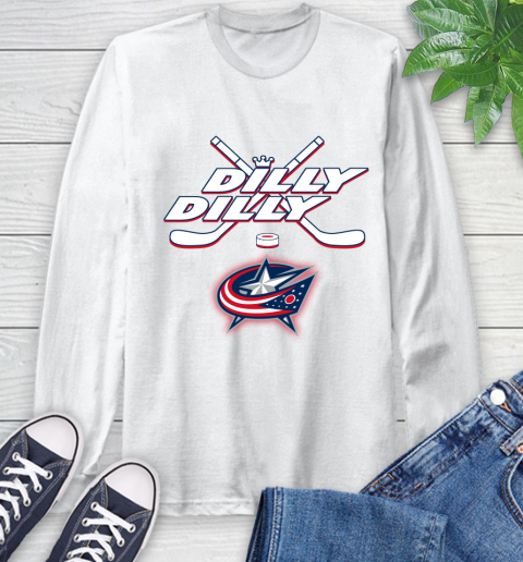 NHL Columbus Blue Jackets Dilly Dilly Hockey Sports Long Sleeve T-Shirt