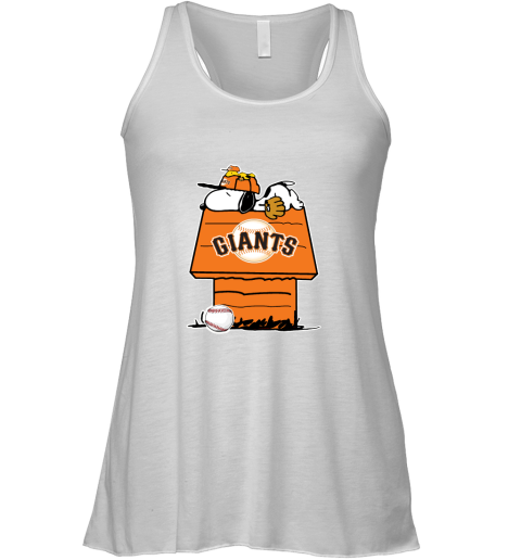 San Francisco Giants Snoopy And Woodstock Resting Together MLB Racerback Tank