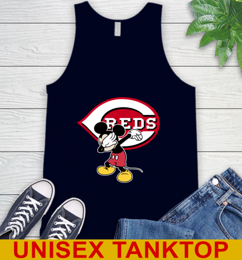Cincinnati Reds MLB Baseball Dabbing Mickey Disney Sports Tank Top 3