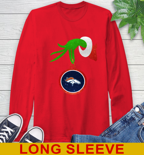 Denver Broncos Grinch Merry Christmas NFL Football Long Sleeve T-Shirt 10