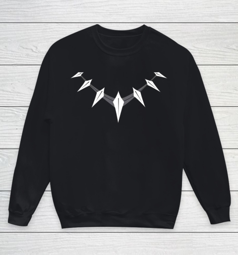 Black Panther Necklace Youth Sweatshirt