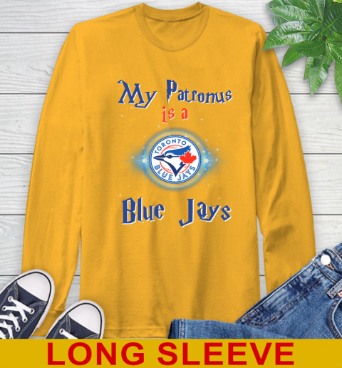 MLB Baseball Harry Potter My Patronus Is A Toronto Blue Jays Long Sleeve T-Shirt 2