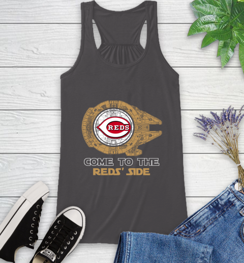 MLB Come To The Cincinnati Reds Side Star Wars Baseball Sports Racerback Tank 11