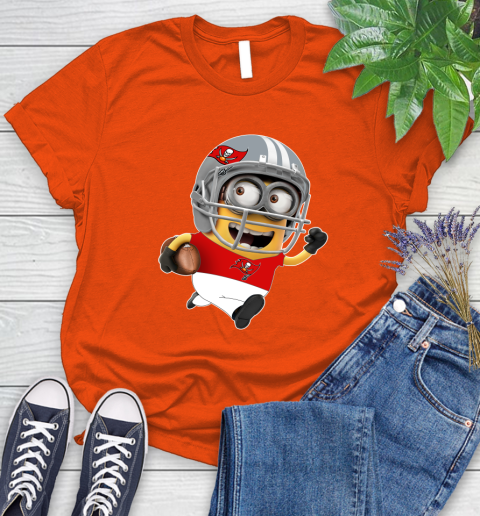 NFL Tampa Bay Buccaneers Minions Disney Football Sports Women's T-Shirt 4