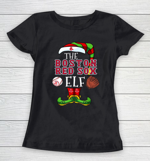 Boston Red Sox Christmas ELF Funny MLB Women's T-Shirt