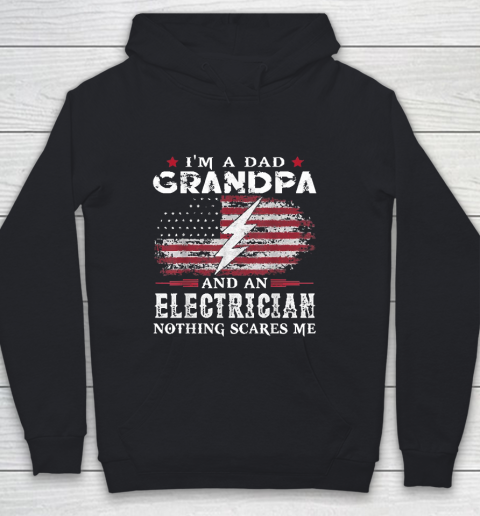 Grandpa Funny Gift Apparel  Mens I'm Dad Grandpa Electrician Nothing Youth Hoodie