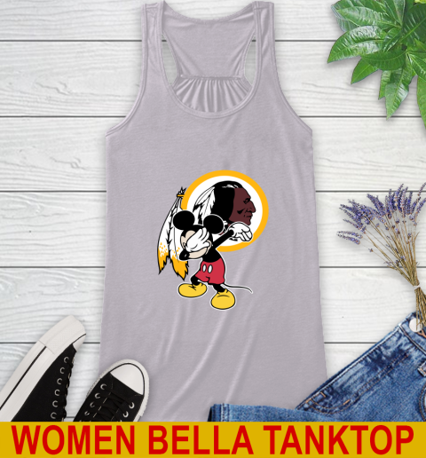 Washington Redskins NFL Football Dabbing Mickey Disney Sports Racerback Tank 5