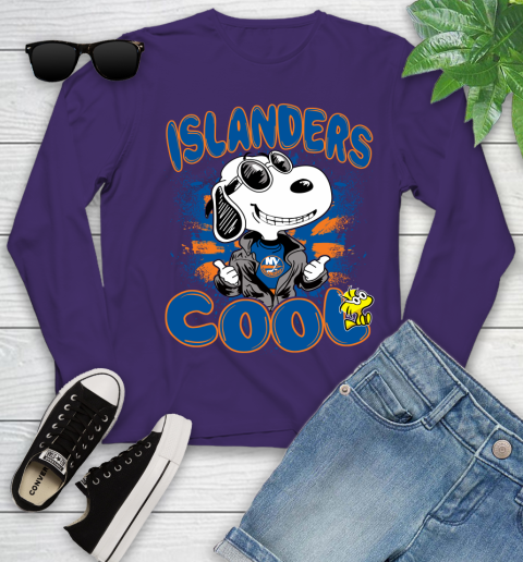 NHL Hockey New York Rangers Cool Snoopy Shirt Youth Long Sleeve 4