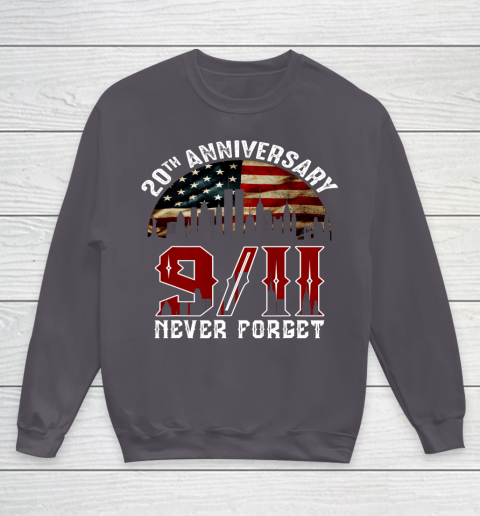 Never Forget 9 11 20th Anniversary Patriot Day 2021 Youth Sweatshirt 5
