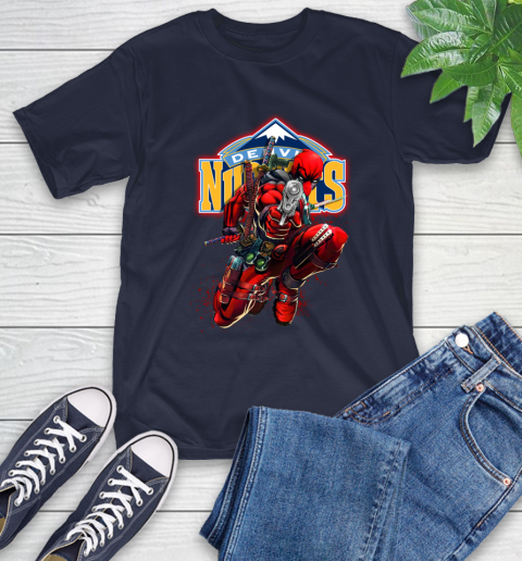 NBA Deadpool Marvel Comics Sports Basketball Denver Nuggets T-Shirt 4