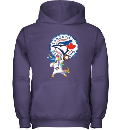 Hip Hop Dabbing Unicorn Flippin Love Toronto Blue Jays Youth Hoodie