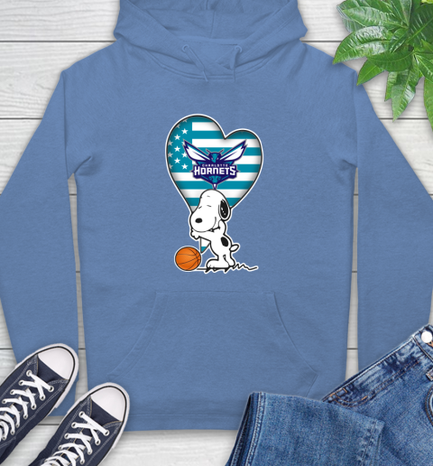 Charlotte Hornets NBA Basketball The Peanuts Movie Adorable Snoopy Hoodie 11