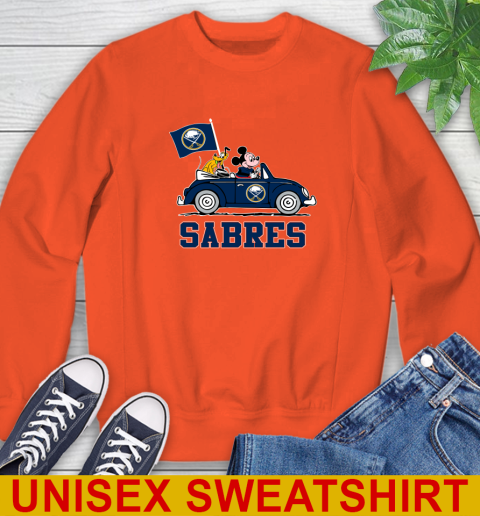 NHL Hockey Buffalo Sabres Pluto Mickey Driving Disney Shirt Sweatshirt 4