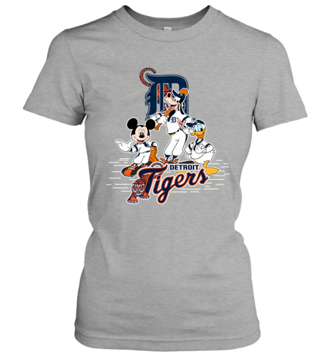 MLB Detroit Tigers Mickey Mouse Donald Duck Goofy Baseball T Shirt Hoodie