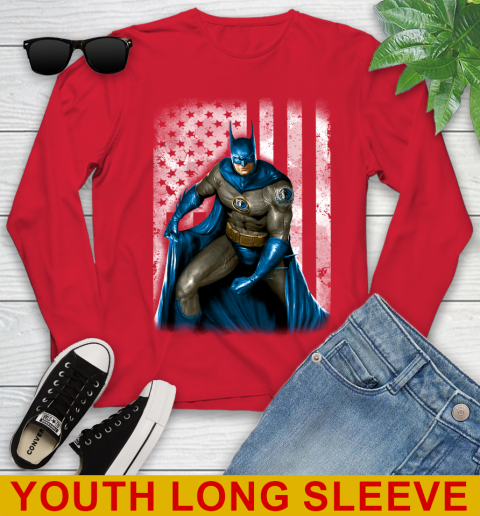 Dallas Mavericks NBA Basketball Batman DC American Flag Shirt Youth Long Sleeve 11