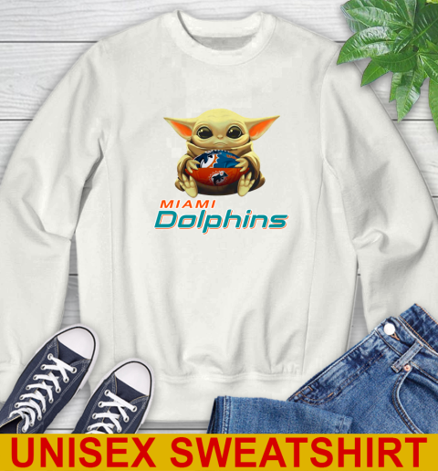 NFL Football Miami Dolphins Baby Yoda Star Wars Shirt Sweatshirt