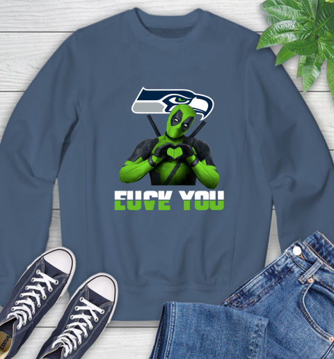 NHL Seattle Seahawks Deadpool Love You Fuck You Football Sports Sweatshirt 8