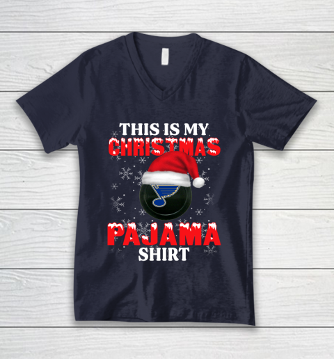 St.Louis Blues This Is My Christmas Pajama Shirt NHL V-Neck T-Shirt 2