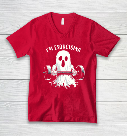 I'm Exorcising Funny Ghost Halloween V-Neck T-Shirt 5