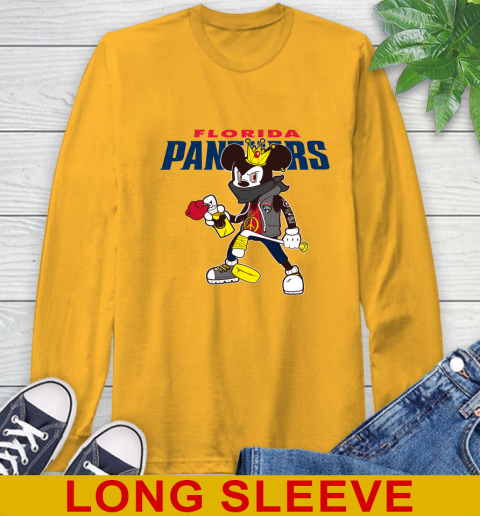 Florida Panthers NHL Hockey Mickey Peace Sign Sports Long Sleeve T-Shirt 3