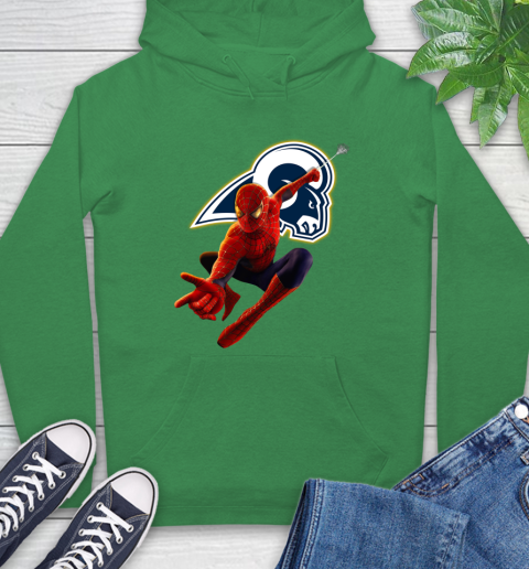 NFL Spider Man Avengers Endgame Football Los Angeles Rams Hoodie 8