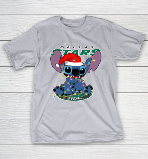 Dallas Stars NHL Hockey noel stitch Christmas T-Shirt 4