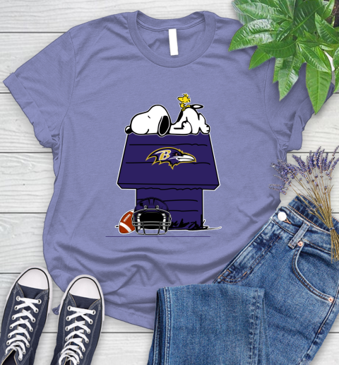 Baltimore Ravens NFL Football Snoopy Woodstock The Peanuts Movie Women's T-Shirt 12 Baltimore Ravens NFL Football Snoopy Woodstock The Peanuts Movie Women's T-Shirt - Image 12
