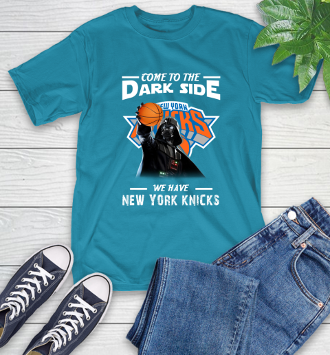 NBA Come To The Dark Side We Have New York Knicks Star Wars Darth Vader Basketball T-Shirt 9