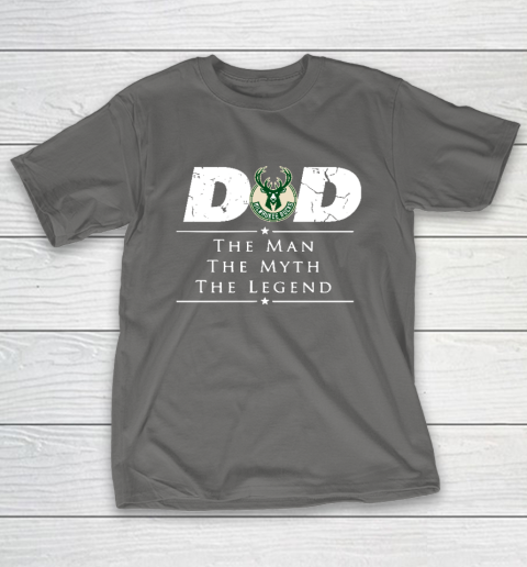 Milwaukee Bucks NBA Basketball Dad The Man The Myth The Legend T-Shirt 8